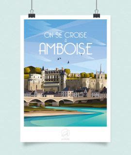 Affiche Ville Vintage Amboise La Loutre Format 42 X 59 4 Cm A2