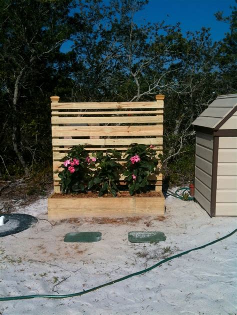 Privacy Screen With Planter Box Made Out Of Stock Pressure Treated Pine