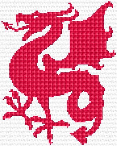 Cross Stitch Chinese Dragon Xstitch Chart Design Dragon Cross