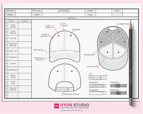 Baseball Cap Tech Pack Techpack Template Technical Etsy