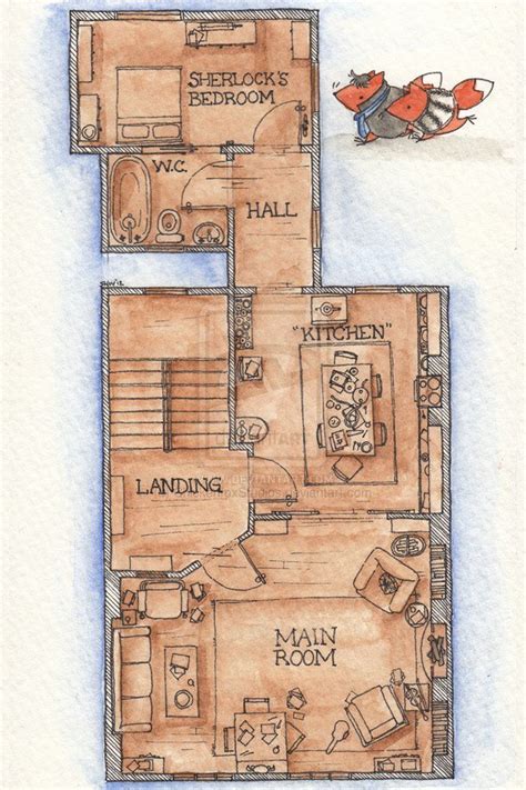 Floor Plan For B Baker Street Via The Bbc Tv Series Sherlock