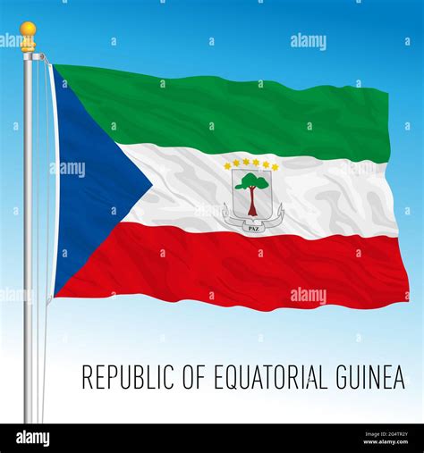 Equatorial Guinea Official National Flag African Country Vector