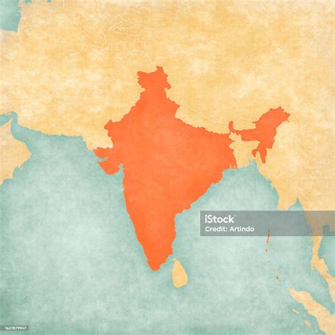 Map Of South Asia India Stock Illustration - Download Image Now - Asia ...