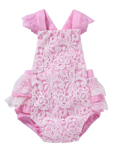 Infant Baby Girl Clothes Cute Floral Print Ruffles Romper Summer ...