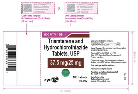 Triamterene And Hydrochlorothiazide Tablets Usp Rx Only