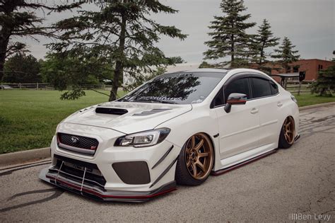 Bagged White Wrx Sti On Gold Work Emotion Wheels Benlevy