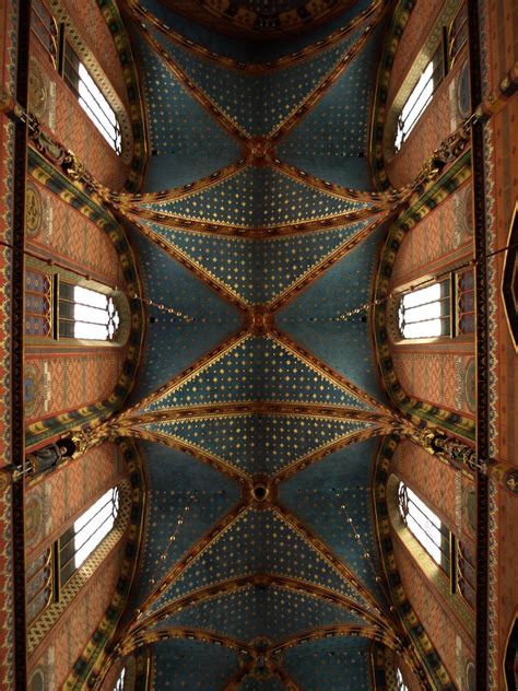 Krakow Krakow St Mary S Basilica View Of The Vault In T Flickr