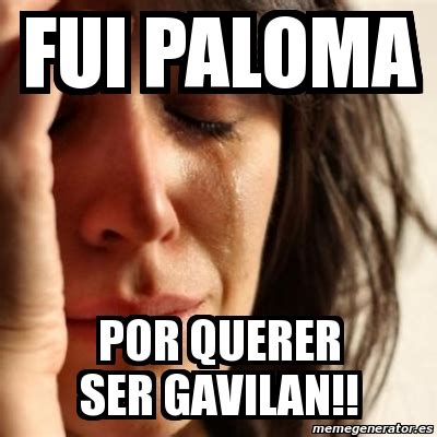 Meme Problems Fui Paloma Por Querer Ser Gavilan 286221