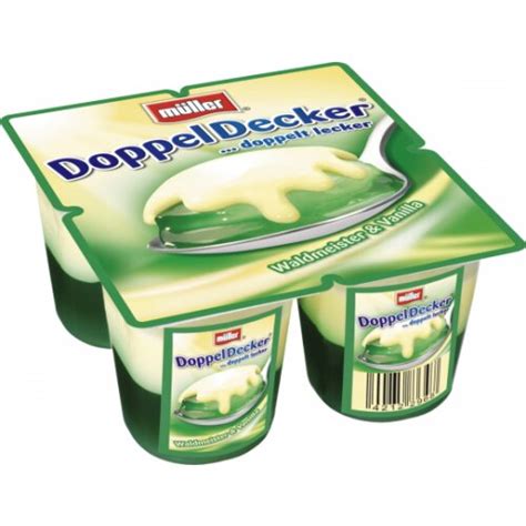 Müller Doppeldecker Waldmeister Vanillesosse 4er 125g Lebensmitte