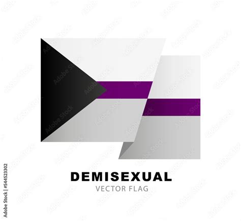 The Flag Of Demisexual Pride Limited Sexual Attraction Sexual Identification Vector