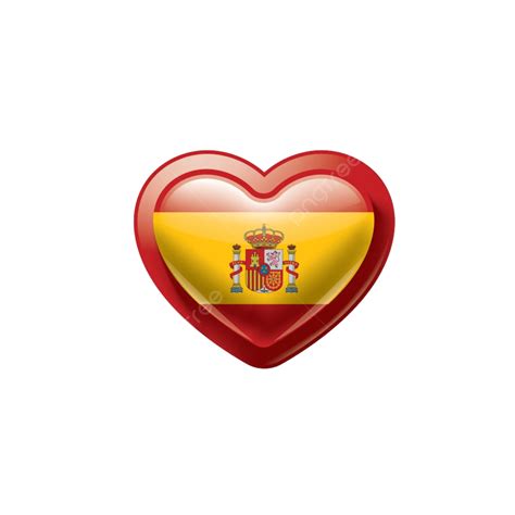 Spain Flags Vector Png Images Spain National Flag Heart Love