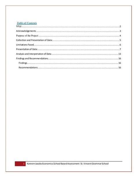 Cxc Economics School Based Assesment Pdf