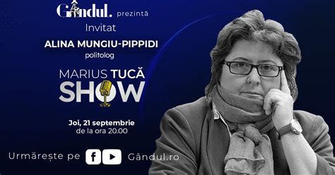 Marius Tucă Show începe joi 21 septembrie de la ora 20 00 live pe