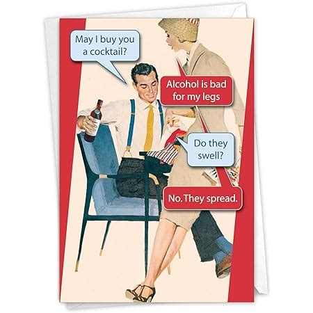 Amazon Nobleworks Hooked On Funny Adult Birthday Card With