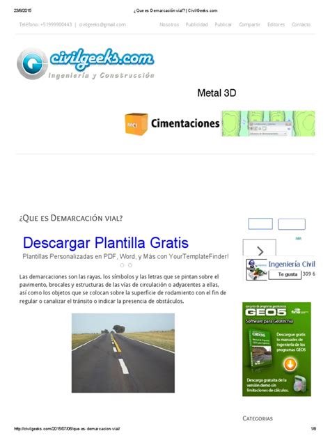 Pdf Que Es Demarcaci N Vial Civilgeeks Dokumen Tips