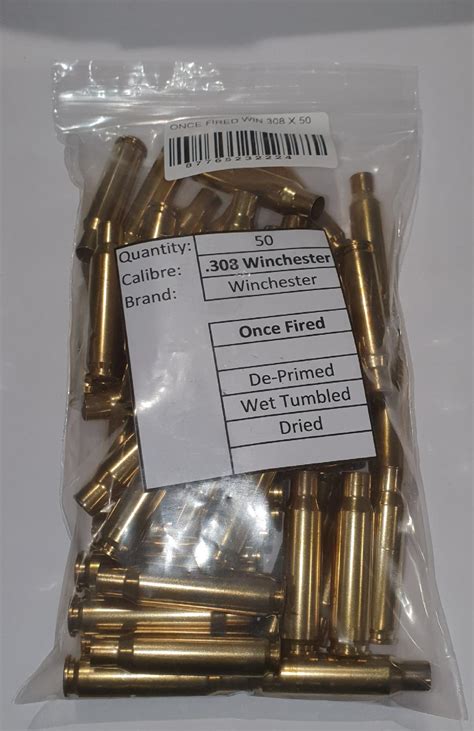 308 7 62x51 Once Fired Brass X 50 Pro Shoot Fire Arms And Shooting Club