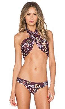 Beach Riot Jini Bikini Top In Crimson Floral Revolve