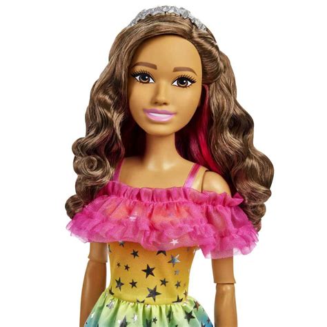 Ripley Barbie Large Dolls MuÑeca 28 Latina ArcoÍris Para NiÑas De 3