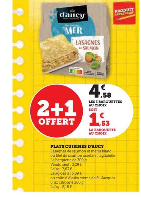 Promo Plats Cuisin S D Aucy Chez Hyper U Icatalogue Fr