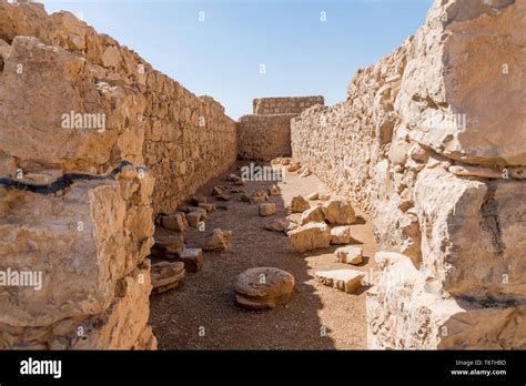 Ruins Of The Ancient Masada Fortress In Israelbuild By Herod The Great