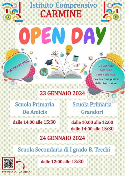 OPEN DAYS ISTITUTO COMPRENSIVO CARMINE 2023 2024 II Fase IC CARMINE