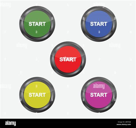 Start Button Icon Illustrated In Vector On White Background Stock