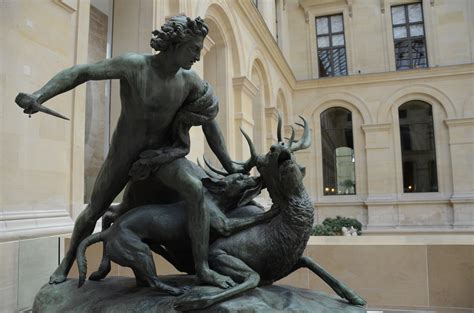 Free Images : monument, deer, statue, greek, louvre, sculpture, art ...