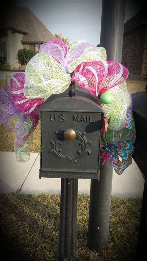 Easter Deco Mesh Mailbox Decor Mailbox Decor Decor Deco Mesh