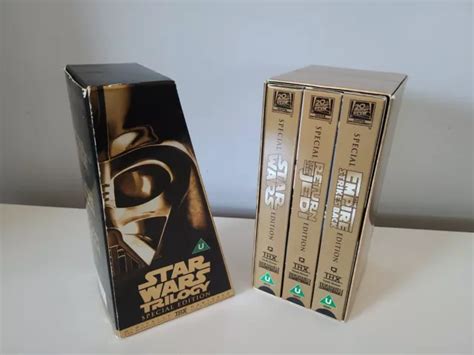 Star Wars Trilogy Special Edition Gold Box Set Vhs Sur