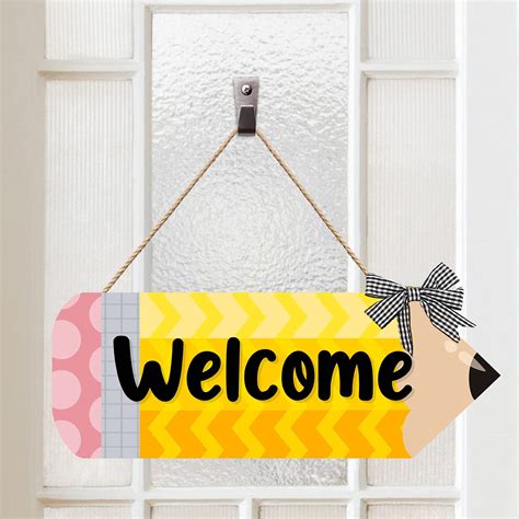 Buy Back To School Pencil Welcome Door Sign Teacher Appreciation Door