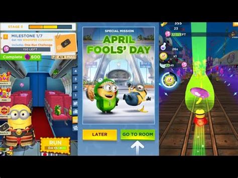 Minion Rush Special Mission April Fool S Day Collecting Whoopee