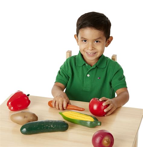 Melissa Doug Playtime Produce Vegetables Play Food Set With Crate 7