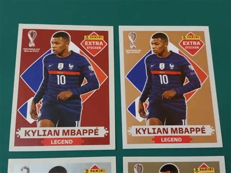 PANINI EXTRA STICKER Qatar 2022 KYLIAN MBAPPE FULL SET BASE BRONZE