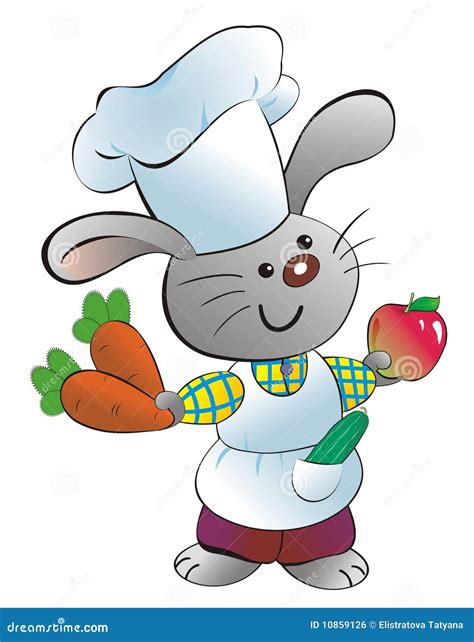 Rabbit Cook Stock Vector Illustration Of Animal Objects 10859126