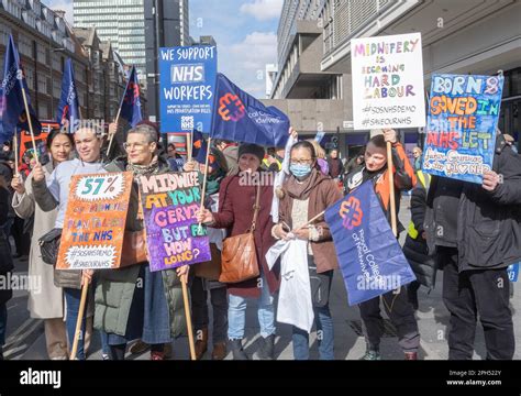 Protesters At The Sos Nhs National Demo In London Supporting Striking