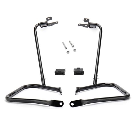 Mokitdora Black Rear Saddlebag Bracket Guard Bars Compatible With