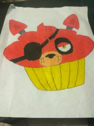 Mi dibujo de cupcake foxy y soy nuevo FNaF Amino Español Amino