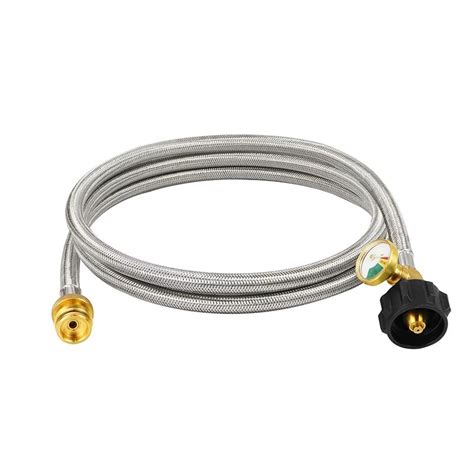 1 20Lb Stainless Steel Braided Propane Hose With QCC 1 Type1 Connector