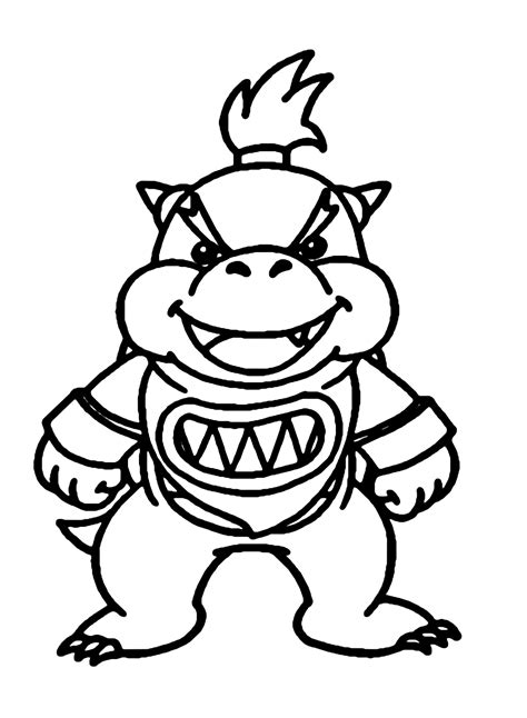 Cute Bowser Jr Coloring Page Free Printable Coloring Pages