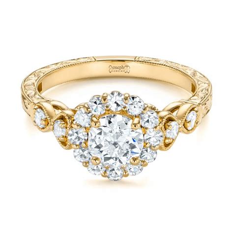 18k Yellow Gold Custom Diamond Engagement Ring 103600 Seattle