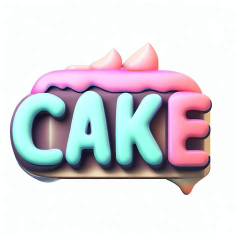 Premium Photo Cake 3d Text Effect