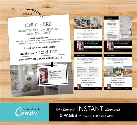 5 Pages Real Estate Introduction Flyer Template Design Real Estate