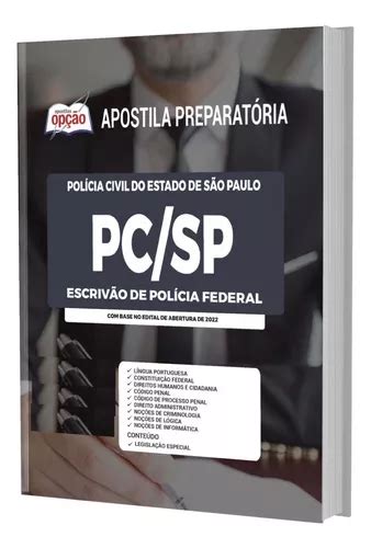 Apostila Pc Sp 2023 Escrivão De Polícia Parcelamento sem juros