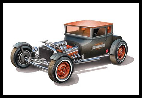 Amt Ford T Chopped Scale Model Kit Round