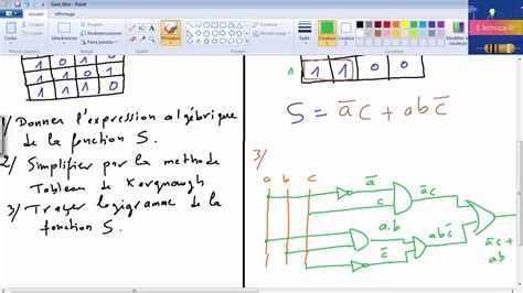 logique combinatoire exercice corrigé 1 YouTube