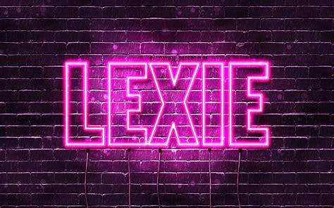 Lexie With Names Female Names Lexie Name Purple Neon Lights Happy