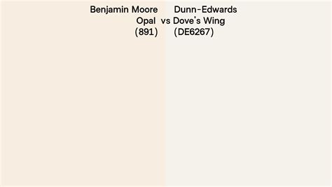 Benjamin Moore Opal 891 Vs Dunn Edwards Doves Wing De6267 Side By