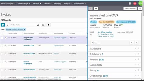 Approve Invoices In Financial Edge Nxt Youtube