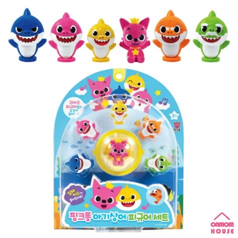 Ensemble De Figurines Famille B B Requin Pinkfong Figurines Jouet