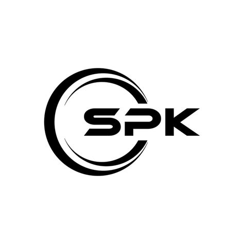 Design De Logotipo De Carta Spk Na Ilustração Logotipo Vetorial Desenhos De Caligrafia Para